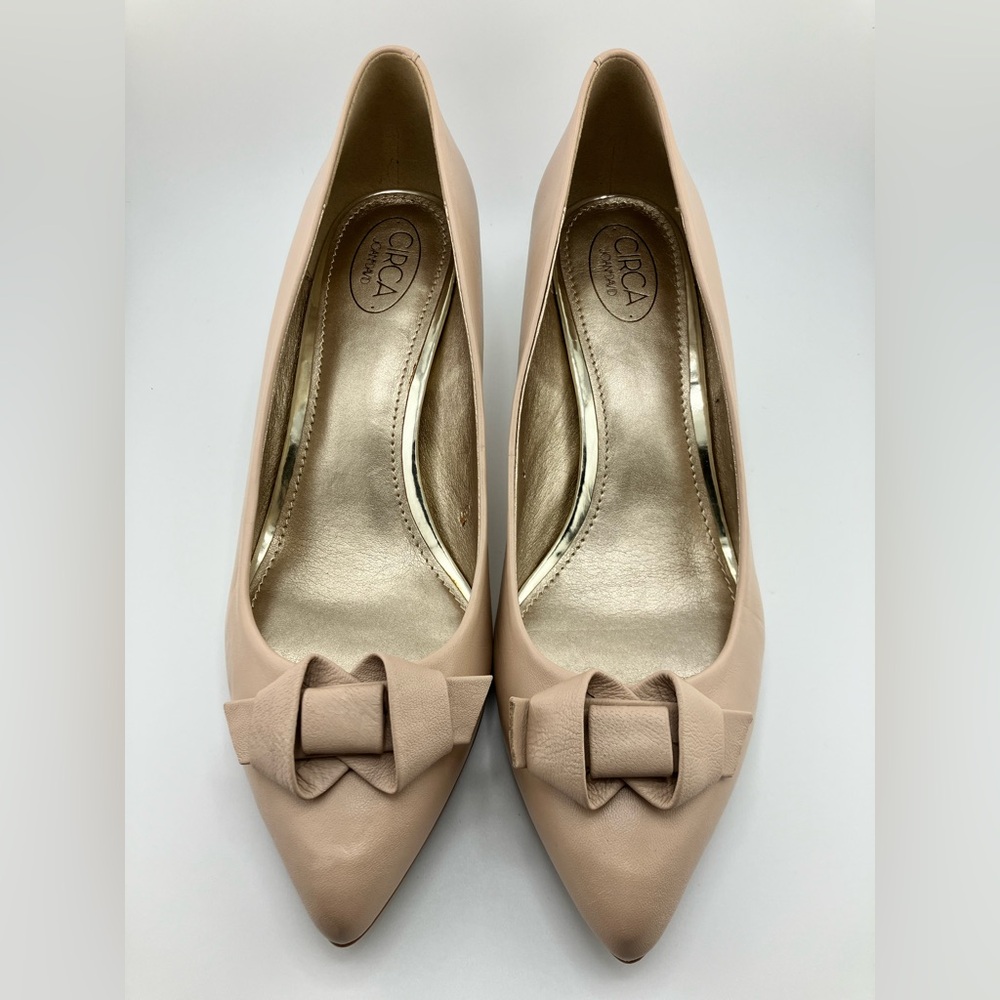 Circa Joan & David Classic Blush Pink Bow Heels